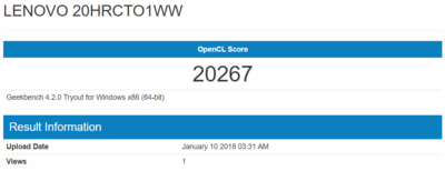 geekbench Compute OSパッチ当て後